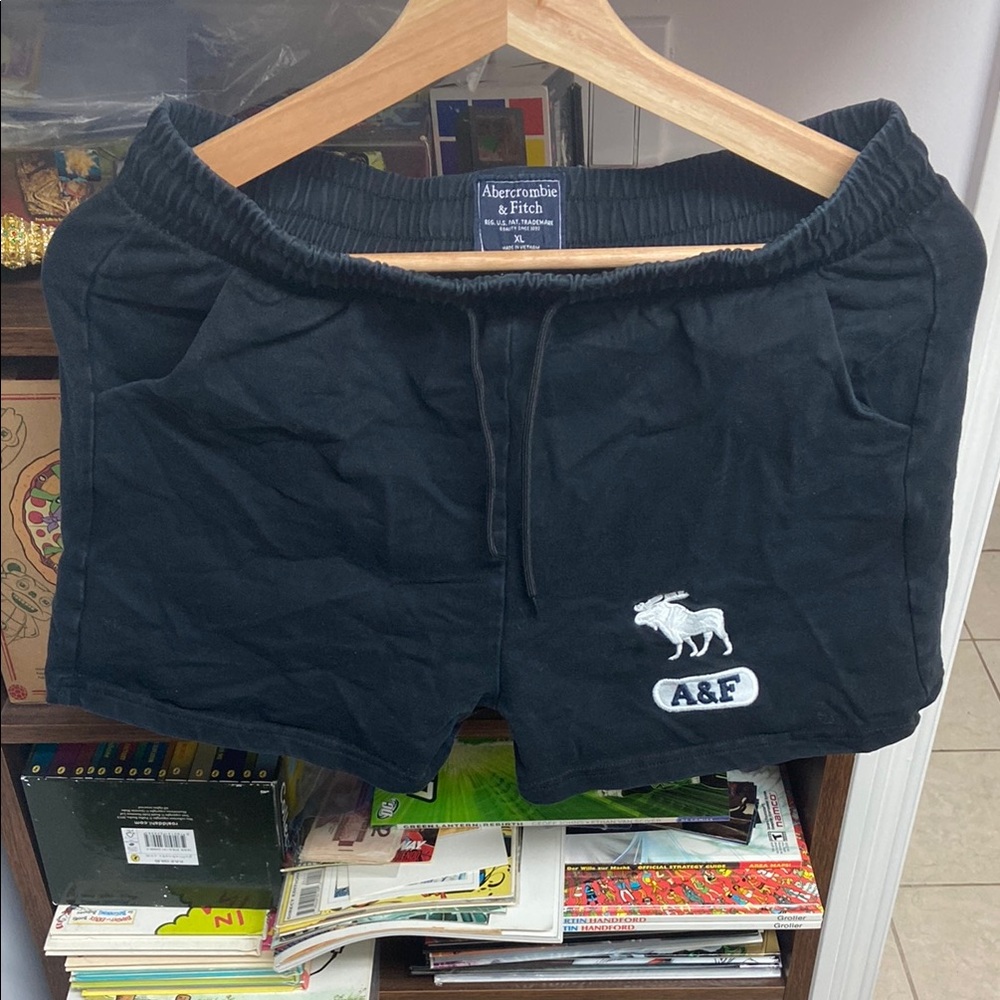 Abercrombie & Fitch Dark Stretchy Shorts with Logo